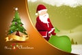 Santaclause with xmas tree Royalty Free Stock Photo