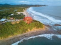 Santana beach aerial drone view in Nicaragua Royalty Free Stock Photo