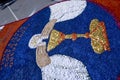 Closeup of street carpet in celebration of Corpus Christi