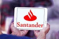 Santander bank logo Royalty Free Stock Photo