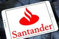 Santander bank logo Royalty Free Stock Photo