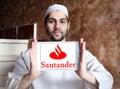 Santander bank logo Royalty Free Stock Photo
