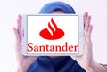 Santander bank logo Royalty Free Stock Photo