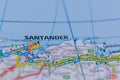 Santander on map