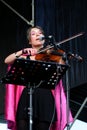Ana Molina Cheryl, violinist of Hola a Todo el Mundo (hatem) band