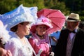 SANTANDER, SPAIN - JULY 16: Unidentified group of adults, dressed of period costume in a costume competition celebrated in July 16 Royalty Free Stock Photo