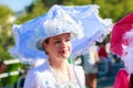 SANTANDER, SPAIN - JULY 16: Unidentified woman, dressed of period costume in a costume competition celebrated in July 16, 2016 in