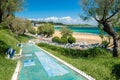 View from Piquio garden, a park in Santander, Spain, next to Sardinero Beach Royalty Free Stock Photo