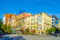 Santander, SPAIN, OCTOBER 30,2014: People are strolling through Calle Juan de Herrera in Santander, Spain...IMAGE Royalty Free Stock Photo