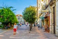 Santander, SPAIN, OCTOBER 30,2014: People are strolling through Calle Juan de Herrera in Santander, Spain...IMAGE Royalty Free Stock Photo