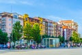 Santander, SPAIN, OCTOBER 30,2014: People are strolling through Calle Juan de Herrera in Santander, Spain...IMAGE Royalty Free Stock Photo