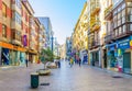 Santander, SPAIN, OCTOBER 30,2014: People are strolling through Calle Juan de Herrera in Santander, Spain...IMAGE Royalty Free Stock Photo