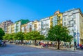 Santander, SPAIN, OCTOBER 30,2014: People are strolling through Calle Juan de Herrera in Santander, Spain...IMAGE Royalty Free Stock Photo