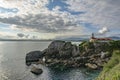 View of La Magdalena Peninsula lighthouse, Santander Bay