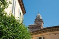 Santarcangelo view of the dome of the old church italy Rimini Italy Royalty Free Stock Photo