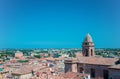 Santarcangelo view of the dome of the old church italy Rimini Italy Royalty Free Stock Photo