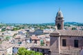 Santarcangelo view of the dome of the old church italy Rimini Italy