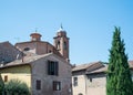 Santarcangelo view of the dome of the old church italy Rimini Italy Royalty Free Stock Photo