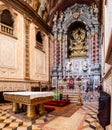 Santarem, Portugal - Baroque high altar of Santarem See Cathedral or Se Catedral de Santarem