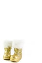 Santas golden boots Royalty Free Stock Photo