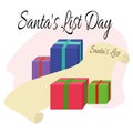 Santas List Day, Idea For Poster, Banner, Flyer Or Postcard