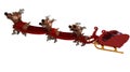 Santas sleigh and reindeer Royalty Free Stock Photo