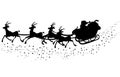 Santas sleigh silhouette