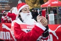 Almost 10.000 Santas take part in the Babbo Running in Milan, Italy