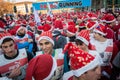 Almost 10.000 Santas take part in the Babbo Running in Milan, Italy