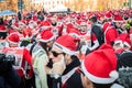 Almost 10.000 Santas take part in the Babbo Running in Milan, Italy