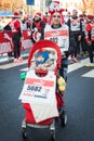 Almost 10.000 Santas take part in the Babbo Running in Milan, Italy