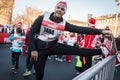 Almost 10.000 Santas take part in the Babbo Running in Milan, Italy