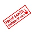 From Santas workshop with love, rubber stamp to christmas