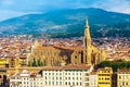 Sante Croce aerial view, Florence, Italy Royalty Free Stock Photo