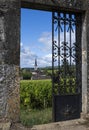 Santenay with Church and Vineyard Royalty Free Stock Photo