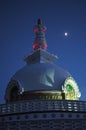 Santi stupa at night