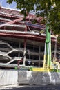 Santiago Bernabeu. Exterior of the Santiago BernabÃÂ©u stadium in full works and renovat