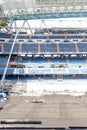 Santiago Bernabeu. Interior of the Santiago BernabÃÂ©u stadium in full works and renovat