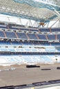 Santiago Bernabeu. Interior of the Santiago BernabÃÂ©u stadium in full works and renovat