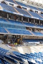 Santiago Bernabeu. Interior of the Santiago BernabÃÂ©u stadium in full works and renovat