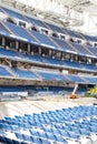 Santiago Bernabeu. Interior of the Santiago BernabÃÂ©u stadium in full works and renovat