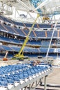 Santiago Bernabeu. Interior of the Santiago BernabÃÂ©u stadium in full works and renovat