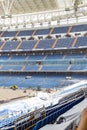 Santiago Bernabeu. Interior of the Santiago BernabÃÂ©u stadium in full works and renovat