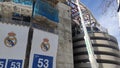 Santiago Bernabeu Stadium of the Spanish soccer team Real Madrid under drastic renovation and modernization on the outside