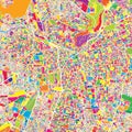 Santiago, Chile, colorful vector map