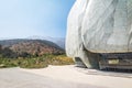 Bahai House of Worship Temple and Andes Mountains - Santiago, Chile Royalty Free Stock Photo