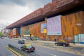SANTIAGO, CHILE - OCTOBER 16, 2018: Outdoor view of construction of metallic building in honor to Gabriela Mistral in