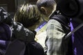 Santiago Compostela/junta galicia , tourists/pilgrims consulting a map