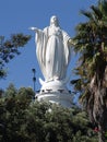 Santiago de Chile. Cerro San Cristobal. Statue of Virgin Mary Royalty Free Stock Photo