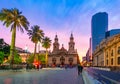 Santiago de Chile, Chile: Plaza de Armas at sunset